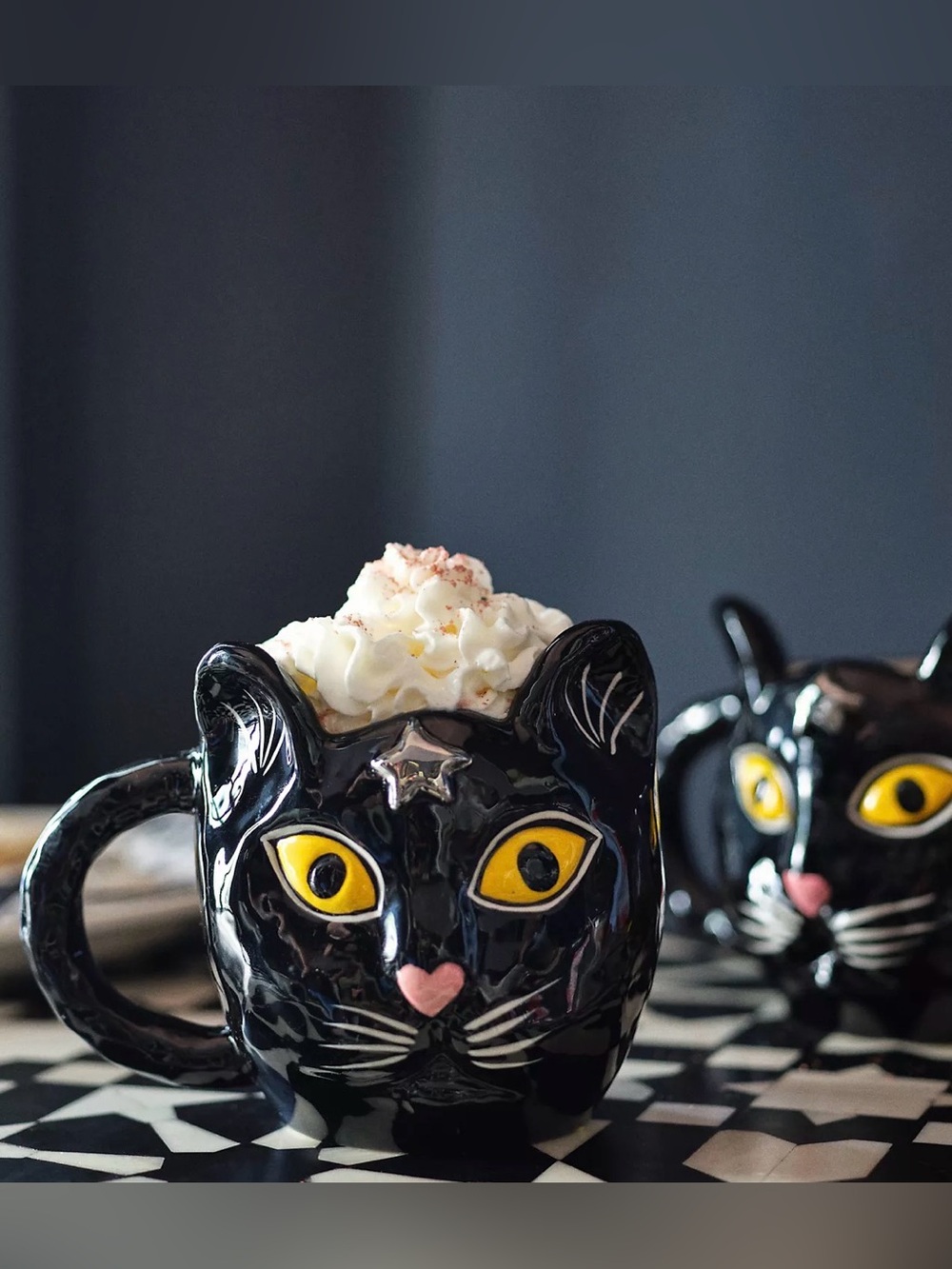 NEW Anthropologie x Francesca Kaye Halloween Magic Mug, Black Cat 🐈⬛